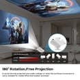 thumbnail image 2 of Rimoody Smart Projector with Built-in Apps, Wifi Bluetooth Projector Support 4K, Auto Keystone, Short Throw Projector and 180° Adjustable, Mini Portable Movie Projector, 2 of 13