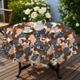 thumbnail image 4 of Pioneer Flower Floral Print Pattern Round Tablecloth 60 X 60 Inch, Wrinkle Resistant Wipeable Table Cloth for Kitchen Dining Picnic Patio Party, 4 of 6