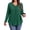 Dark-Green, variant on Womens Plus Size Tops Casual Pleated V Neck Fall Blouse Tunic Long Sleeve Shirts