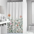 thumbnail image 2 of Floral Shower Curtain Colorful Flower Fabric Bathroom Curtains Set with 6 Hooks Watercolor Decorative Modern Accessories, Waterproof and Machine Washable (36"*72"), 2 of 6