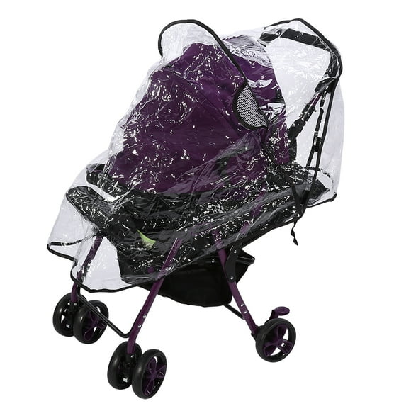 Qiilu Breathable Outdoor Baby Stroller Rain Cover Waterproof Wind Dust Shield Pushchair Accessories, Stroller Rain Cover, Baby Pushchair Shield