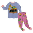 thumbnail image 5 of Zshosam Toddler Pajamas Boys Long Sleeve Sets Toddler Boys Pajamas Kids 2 Piece Pjs Sleepwear Clothes Sets Size 6T 7T,(Purple 6-7 Years), 5 of 5