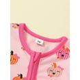 thumbnail image 4 of Suealasg Halloween Baby Girl Footies Jumpsuit Newborn Girls Crew Neck Long Sleeve Pumpkin Print Zip Up Full Length Jumpsuit 3 6 9 12 Months Infant Fall Coming Home Clothes, 4 of 7