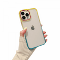 thumbnail image 1 of For iPhone 13 pro max Phone Case Design, [No Yellowing] Shockproof Protective Phone Case Ultra Thin Ultra Thin Phone Case, Yellow+Blue, 1 of 5
