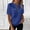 Blue, variant on Oversized Tshirts Gauze Shirts for Women's Casual Crew-neck Zipper Pullover Short-sleeved Top Pink S