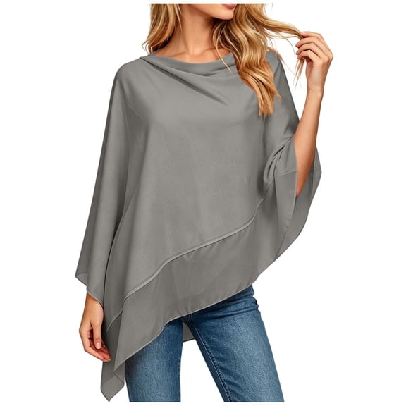 ZGRBOU Women's Sunscreen Cover Up Lightweight Batwing Loose Wrap Shawl Sun Protection Summer Flowy Beach Shirts