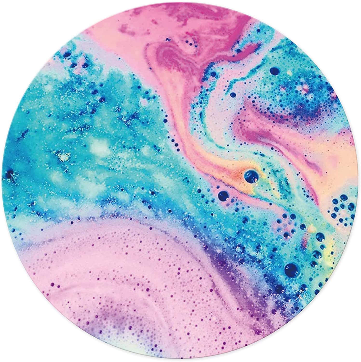 SUNENAT Mouse Pad, PremiumTextured Mouse Pads, Pink Blue Marble Art