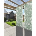 thumbnail image 3 of nqOlkjepod Outdoor Curtains for Patio Waterproof, White Spring Floral Outdoor Privacy Panels Grommet, Sage Green Botanical Watercolor Blackout Outside Curtains for Porch/Cabana 54"x108", 2 Panels, 3 of 8