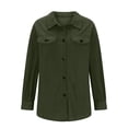 thumbnail image 2 of DYTTDG Women's Solid Color Lapel Cardigan Long Sleeve Top Jacket on Clearance Family Gifts, 2 of 8