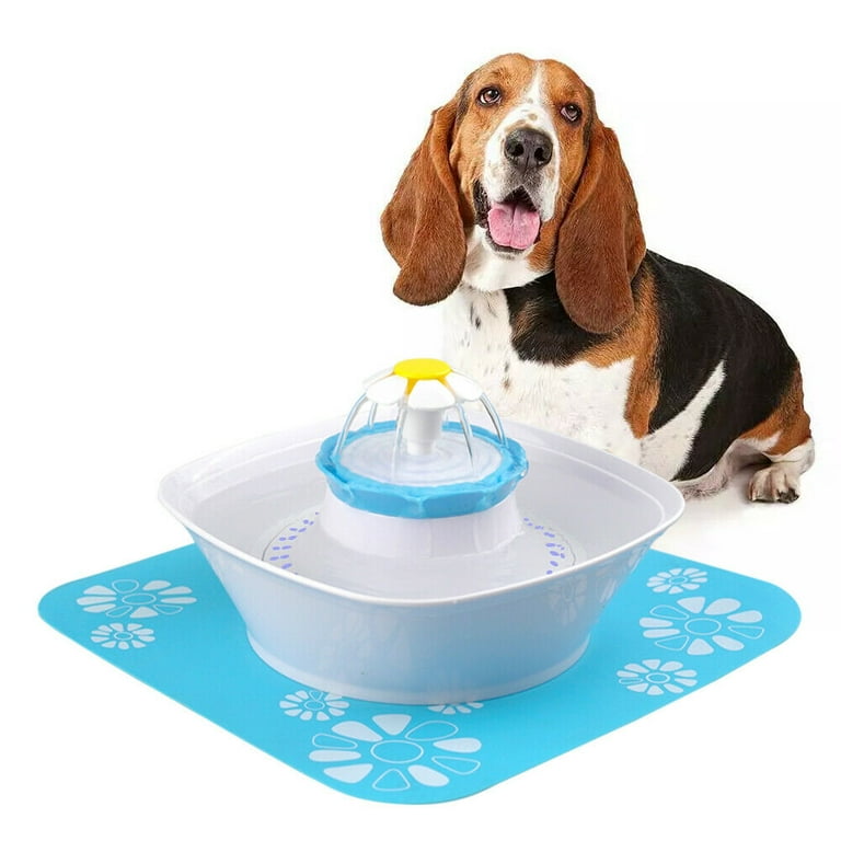 Beacon Pet Fountain LED 88oz 2.5L Automatic Cat Water Fountain Dog Water Dispenser with 1 Blue Silicone Mat for Cats Dogs Walmart