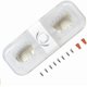 thumbnail image 1 of Car Interior Lights, 12V 120 LED with Dimmable Switch, 10W 12V for RV, Caravan, Boat, Marine (Rectangular), 1 of 5