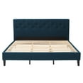 thumbnail image 1 of CorLiving Nova Ridge Upholstered Adult King Size Platform Bed Frame with Tufted Headboard, No Box Spring Required, 1 of 9