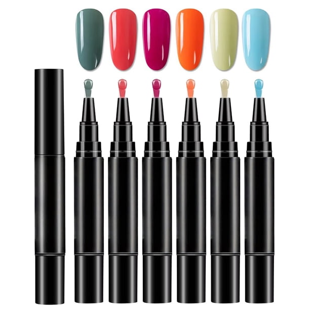 Pequeño y portátil, ideal para viajes, práctico y con secado rápido, con seis colores, 5 ml x 6 unidades.