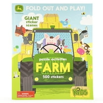 John Deere Kids Farm: 500 Stickers and Puzzle Activities: Fold Out and Play!, (Paperback)