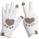thumbnail image 1 of Guantes Térmicos para Mujer - Guantes De Otoño con Patrón De Pata De Gato para Mujer, Guantes Cálidos De Dedos Completos para Hombre con Pantalla Táctil Mejorada, Guante Antidesliz, 1 of 5