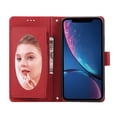 thumbnail image 5 of Allytechgroup Wallet Case for Apple iPhone X/ iPhone XS with Crossbody Strap Hand Wrist, Makeup Mirror Cards Slots Cash Pocket RFID Blocking Flip Stand Slim Case Cover for iPhone X/ iPhone XS, Red, 5 of 7