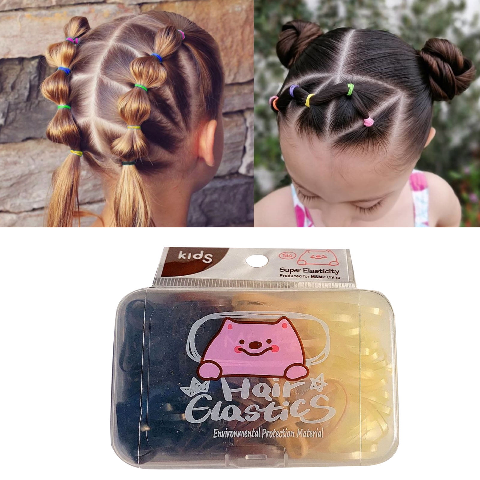 Sunhillsgrace Barrettes Colorful Rubber Band Kids Girl Colorful Fashion