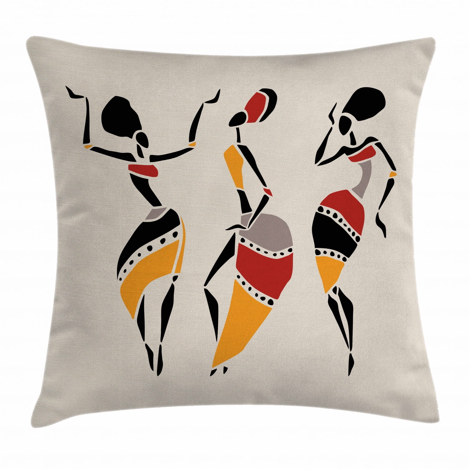 African Woman Hand Embroidered Pillow Cover Female in Nature Cushion Cover Desert Illustration Pillowcase Ethnic Home Decor Gift
