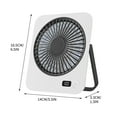 thumbnail image 4 of Taotanxi Rechargeable Portable Desk Fan, 6.5 Inch Small Personal Fan 4000mAh Battery Operated & USB Powered, Slim Silent, Foldable, 4 Speeds for Travel Office Indoor Outdoor Table Desktop (Black), 4 of 6