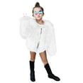 thumbnail image 2 of GiLiling Toddler Girls Faux Fur Jacket Open Front Fur Cardigan Trendy Shaggy Jacket Kids Girls Furry Coat Thicken Winter Coat (White, 3-4 Years), 2 of 6