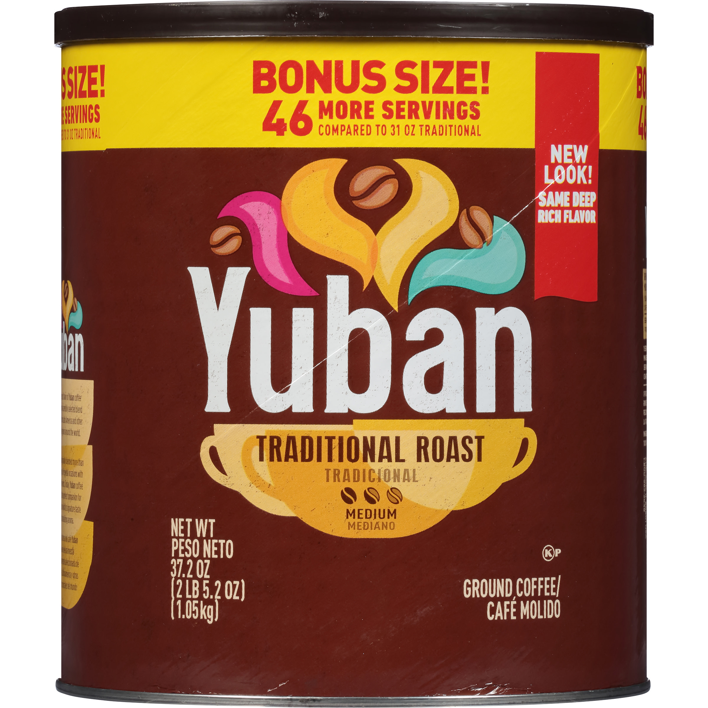 Yuban Traditional Roast Medium Roast Ground Coffee Bonus Size, 37.2 oz Canister