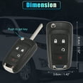 thumbnail image 6 of Unique Bargains Keyless Entry Remote Car Key Fob OHT0106051 for Chevrolet Equinox 10-16 4 Button, 6 of 6