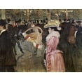 thumbnail image 2 of Toulouse-Lautrec, Henri 14x12 White Modern Wood Framed Museum Art Print Titled - At the Moulin Rouge: The Dance, 2 of 4