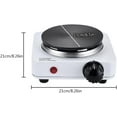 thumbnail image 3 of Compact and Portable Countertop Burner- Countertop Double Cast Iron Burner 2000 Watts Electric Hot Plate Temperature Controls White, 3 of 4