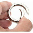 thumbnail image 5 of 2pcs 1 1/2 Inch O Rings Snap Clip Spring Opening O-Ring Carabiner Keyring Round Clasp Buckle Purse Hardware SCOS (Silver), 5 of 10