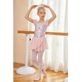 thumbnail image 5 of Oudiya 3-9 Years Ruffle Sleeve Ballet Leotard Dance Dress Tutu Skirt Outfits for Girls Gymnastics, 5 of 6