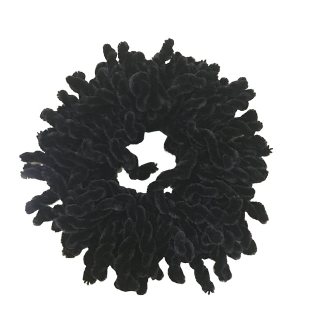 Qarigey Cuerda elástica para el pelo, anillo para el pelo, diadema reutilizable multicolor, aro de felpa duradero lavable, tocado portátil Accesorio para el cabello Negro Qarigey AP012778-01