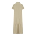 thumbnail image 6 of Inleife Womens Summer Dresses Plus Size Fashion Women Casual Loose V-Neck Short Sleeve Comfy Solid Pockets Dresses, 6 of 7