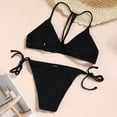 thumbnail image 3 of WREESH Women Solid Bikini Two-Piece Swimwear Swimsuit Beachwear Set, 3 of 5