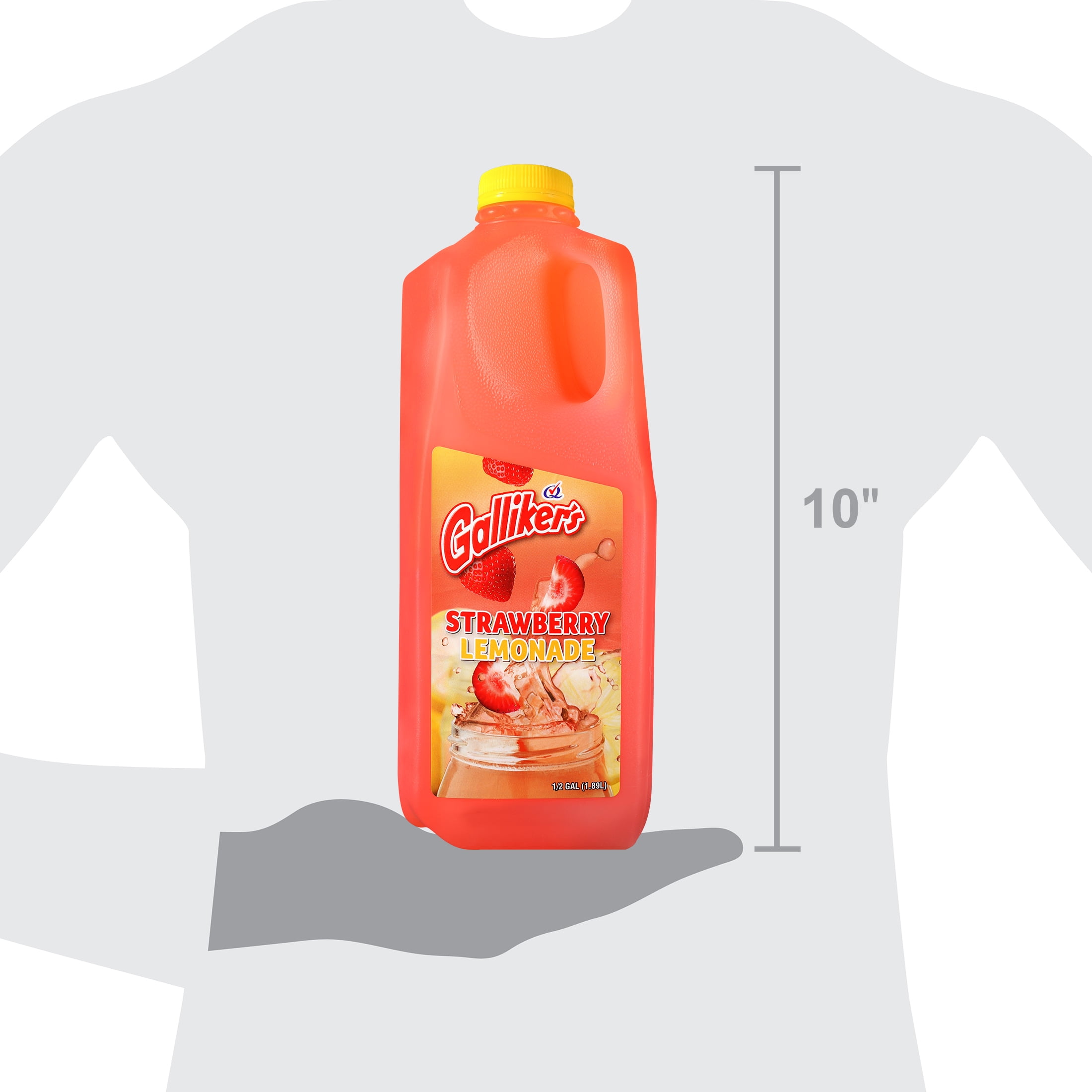 Galliker's Strawberry Lemonade Drink, Half Gallon, 64 oz, Plastic Jug