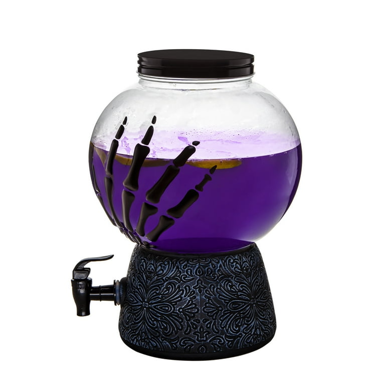 Way to Celebrate Clear Glass Pumpkin Beverage Dispenser 