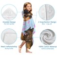 thumbnail image 7 of German Shepherd Hooded Bath Towel，60"x35" for Ages 3 To 12 Kids, Quick Dry Lightweight Soft Microfiber Hood Beach Towel Cover Up for Kids, 7 of 7