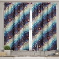 thumbnail image 2 of Ambesonne Leaf Valance & Curtain, Diagonal Gradient Lotus, 55"x36", Multicolor, 2 of 6