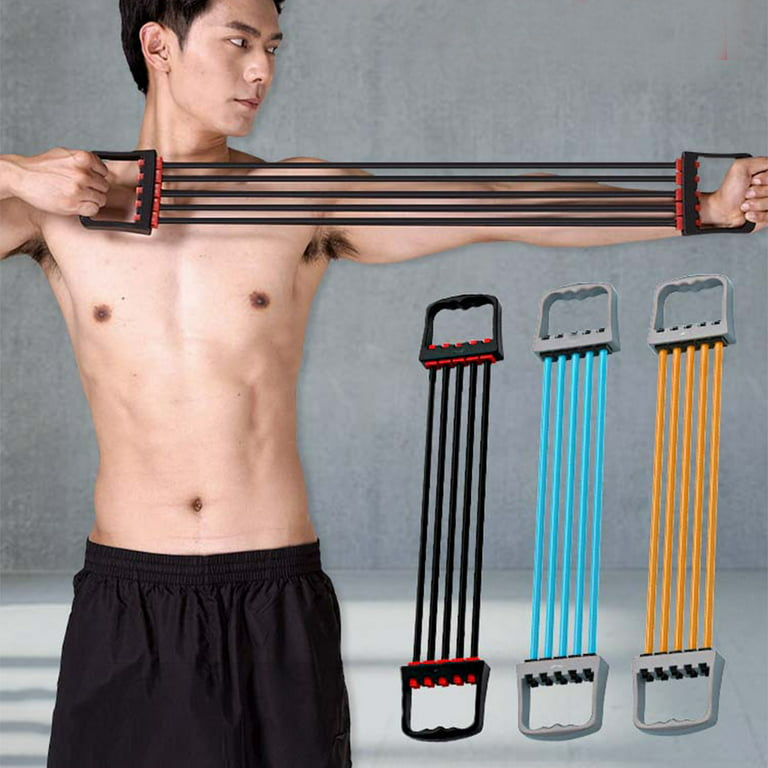 Adjustable Chest Expander 5 Ropes Resistance Exercise System Bands