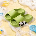 thumbnail image 6 of Quealent Kids Slides for Girls Boys Toddler Cloud Slides Animal Quick Drying Beach Slides Toddler Pool Shower Flip Flops Slippers Green for Size 12.5, 6 of 8