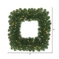 thumbnail image 2 of Vickerman 24" Oregon Fir Artificial Christmas Square Wreath, Clear Dura-lit Incandescent Mini Lights, 2 of 3