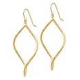 thumbnail image 2 of Real 14kt Yellow Gold Twisted Drop Earrings; for Adults and Teens; for Women and Men, 2 of 3