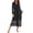 Black Ethnic Print, variant on Women Zipper Robe Long Sleeve Loungewear Lightweight Housecoat Full Length Nightgown with Pockets
