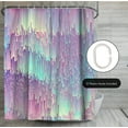 thumbnail image 5 of Americanflat 71" x 74" Shower Curtain, Iridescent Glitches by Emanuela Carratoni, 5 of 7