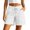 White, variant on Gtoiithly Women's Summer Elastic High Waist Drawstring Wide Straight Leg Relaxed Fit Casual Shorts with Deep Pockets White XL