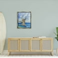 thumbnail image 2 of Stupell Industries Pelicans Trio Over Ocean Shore Painting Luster Gray Floating Framed Canvas Print Wall Art, Design by Paul Brent, 2 of 8