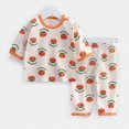 thumbnail image 2 of TOWED22 Kids Toddler Boy Clothes 2 Piece Long Sleeve Graphic T-Shirt Jogger Pants Warm Fall Winter Outfits Set(Orange,6-7 Y), 2 of 5