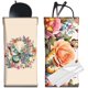 thumbnail image 1 of Estuche para 2 gafas, suave, portátil, de piel sintética, con cierre a presión, con diseño de flores y mariposas, y paño de limpieza., 1 of 9
