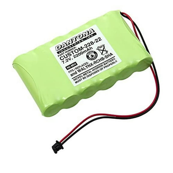 Dantona CUSTOM-228-22 Replacement 7.2V 2200mAh Battery Pack - Compatible Replacement for Honeywell 300-03866, Walynx-RCHB-SHA, RCHB-SHA, Walynx-RCHB-SHA - Panel Alarm System Batteries
