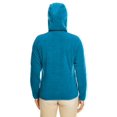 thumbnail image 3 of devon & jones dp700w ladies' perfect fit mlange velvet fleece hooded full-zip, 3 of 3