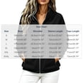 thumbnail image 4 of Keeplus Full Zip Jacket for Women Solid Stand Collar Long Sleeve Side Zip Pockets Classic Fall Winter Outerwear, 4 of 8